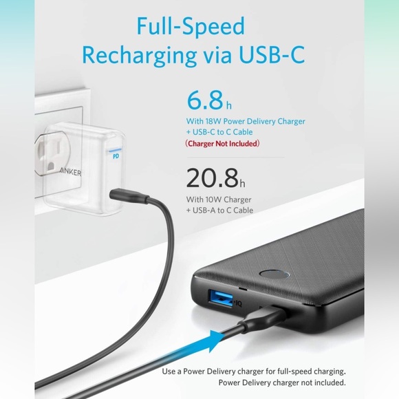 ANKER POWER BANK ⚡️ Fast Charging for Days ⚡️Universal Compatibility ⚡️ EUC - Picture 9 of 16